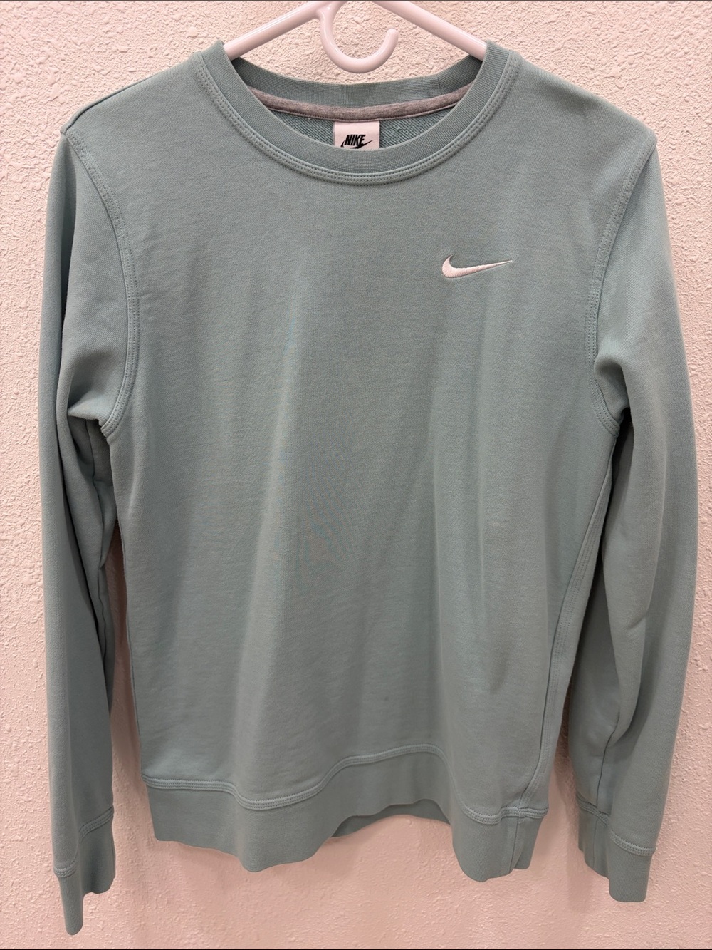 Nike Light Mint Green Crewneck Sweatshirt with White Swoosh